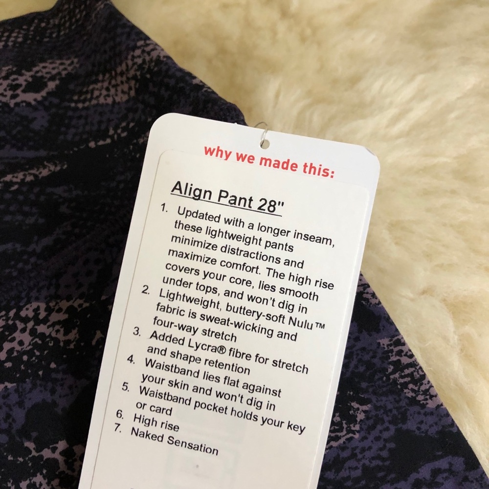 NWT💕Align Lululemon Pant 28” Wave Camo Legging - Picture 6 of 8